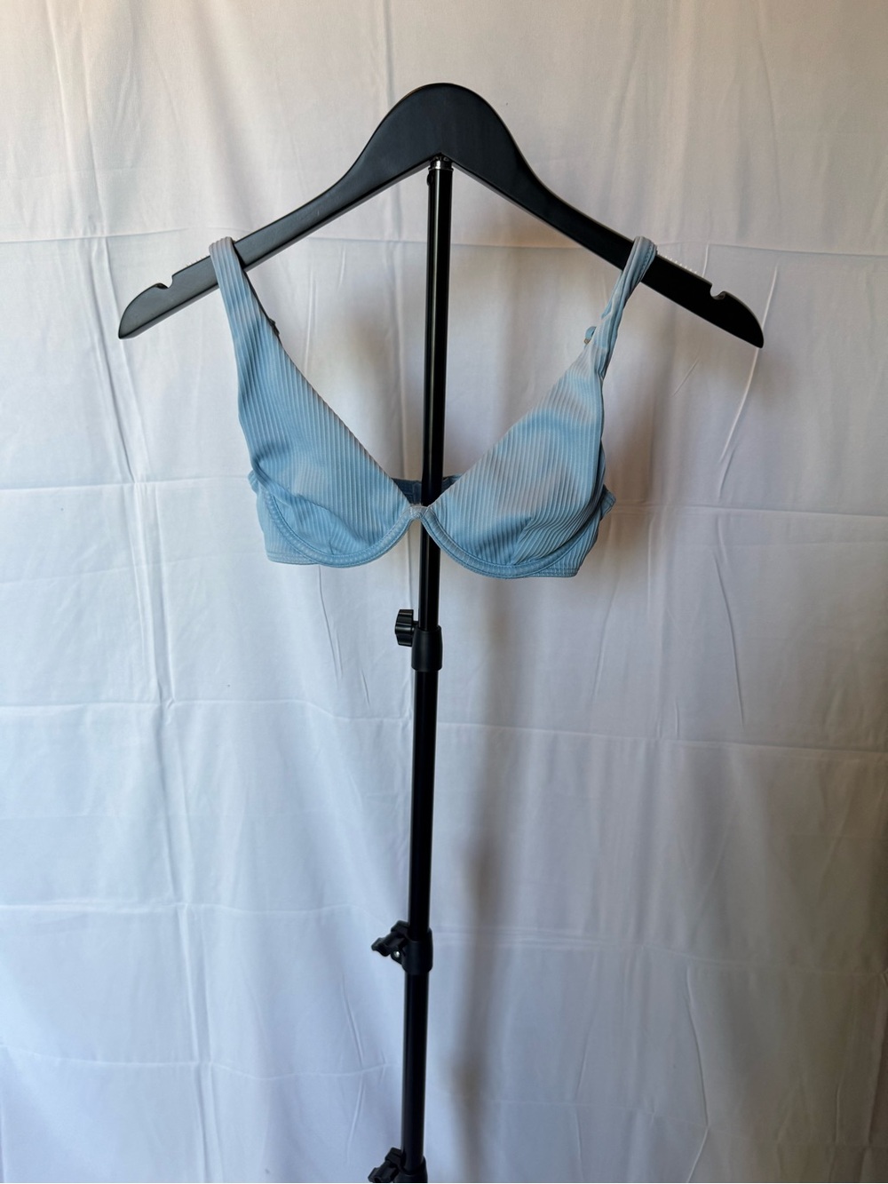 Hollister Light Blue Ribbed bikini top